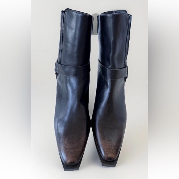 Lulus Karson Dark Brown Distressed Moto Ankle Boots Shoes Women’s size 7 - Picture 4 of 10